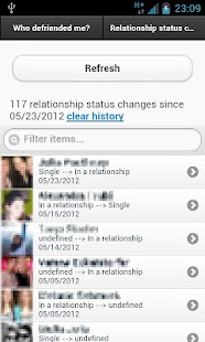 Relationship status changes