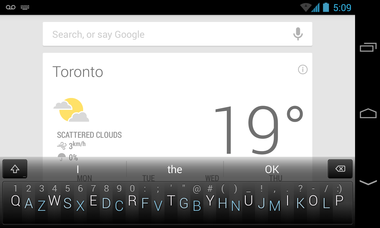 Minuum Keyboard - screenshot