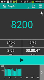 Capture d'ecran de l'application Android StepOn-Pro Step Tracker
