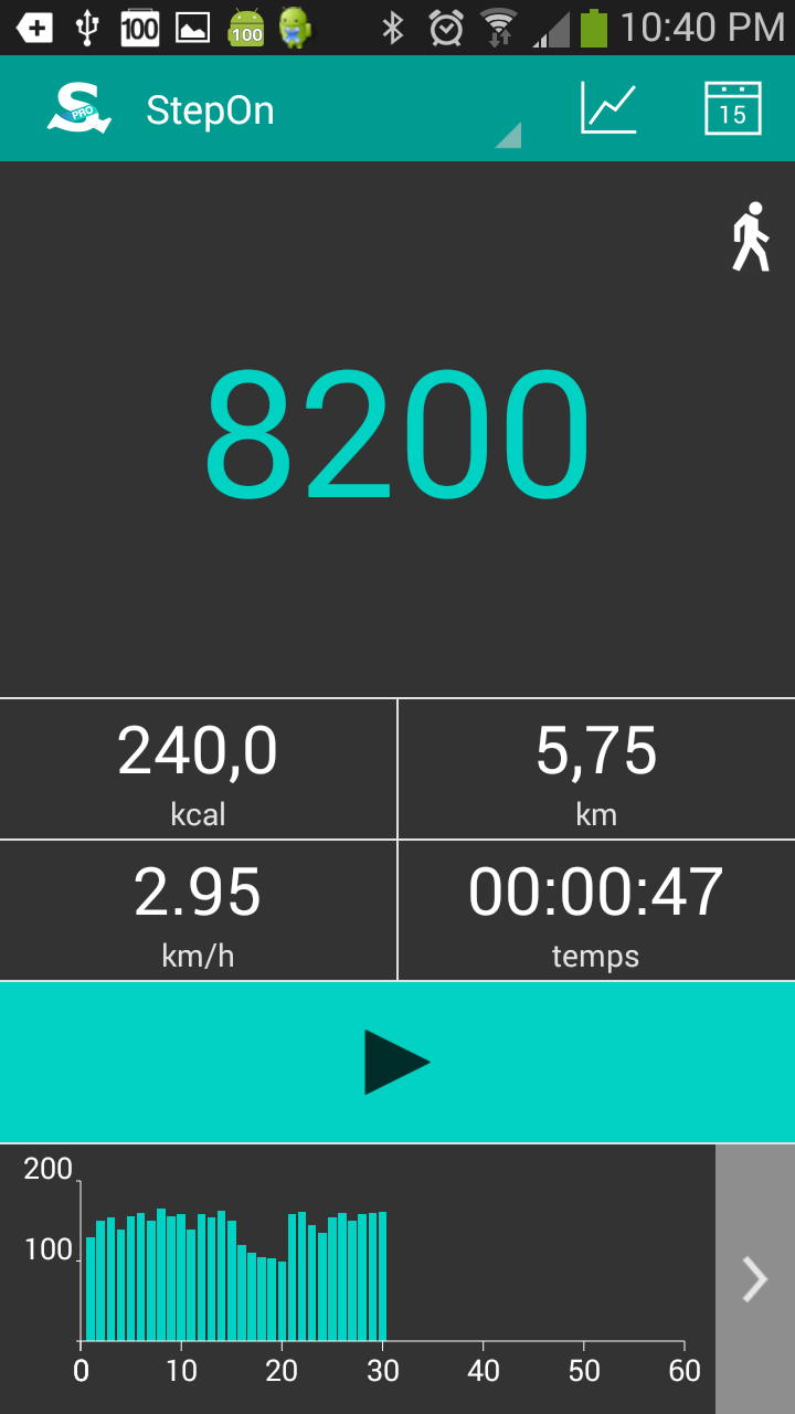 Android application StepOn-Pro Step Tracker screenshort