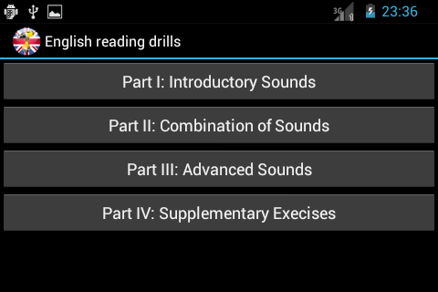 English reading drills