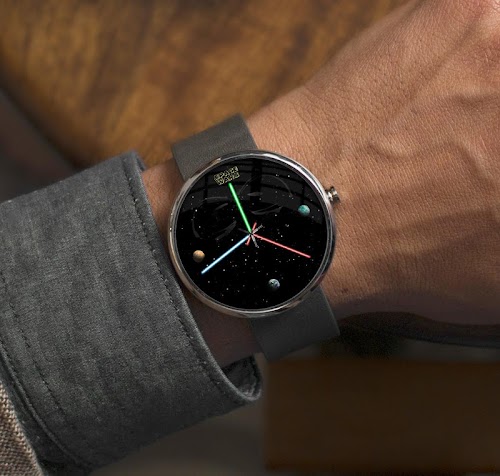 Android application Watch Face Space Wars for Wear screenshort