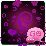Cover Image of Descargar GO SMS Pro Purple&Black Theme 1.0.21 APK