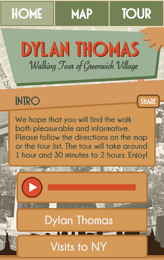 Dylan Thomas Walking Tour - NY