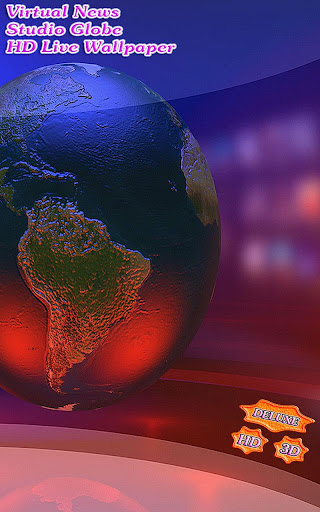 Virtual News Studio Globe 3D