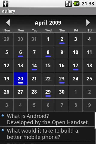 aDiary - Secure Diary Journal Screen 3