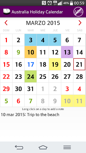 免費下載生產應用APP|2015 Aussie Holiday Calendar app開箱文|APP開箱王