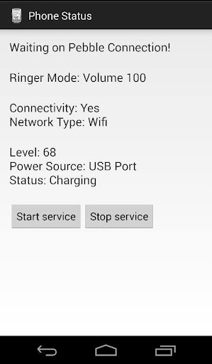 Phone Status for Pebble