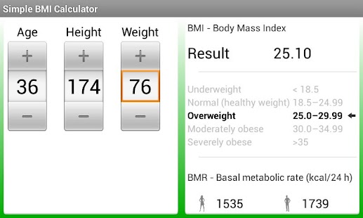 Lastest Simple BMI / BMR Calculator APK for Android