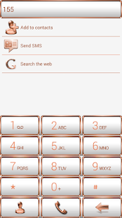 Dialer FrameWhite Bronze Theme - náhled