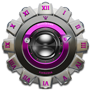 Clock Widget Pink Gear