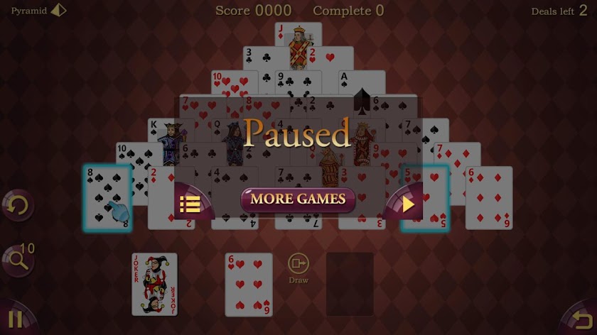 Pyramid Solitaire Screen 3