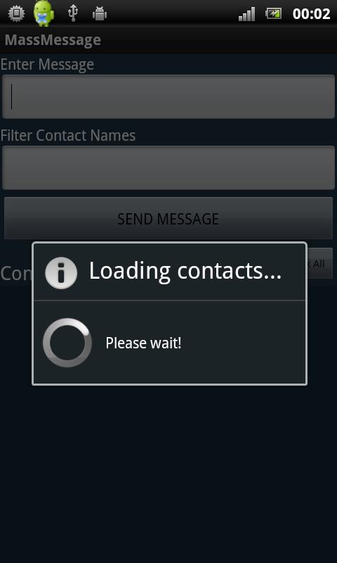 Android application Mass Message screenshort
