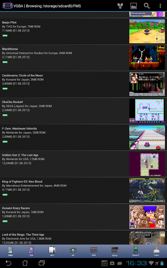 VGBA - GameBoy (GBA) Emulator - screenshot
