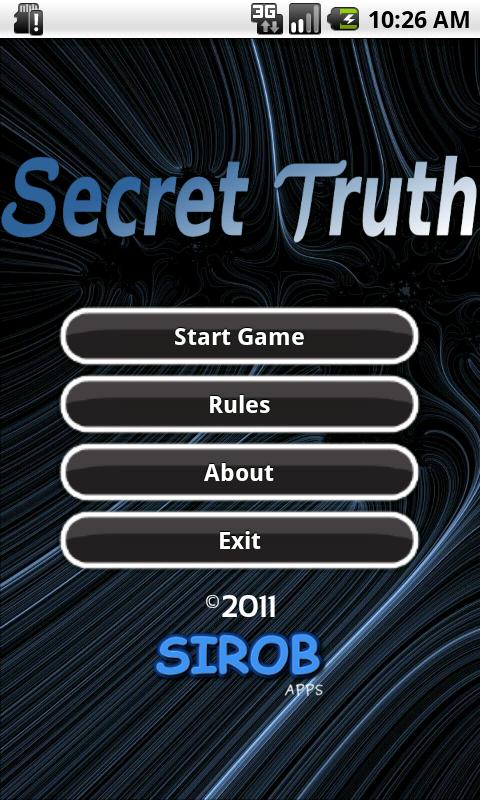 Android application Secret Truth screenshort