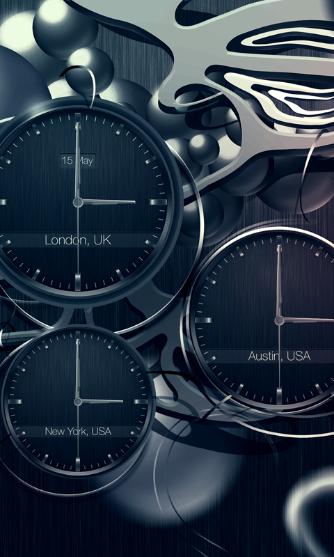 Android application Black business clock PRO screenshort
