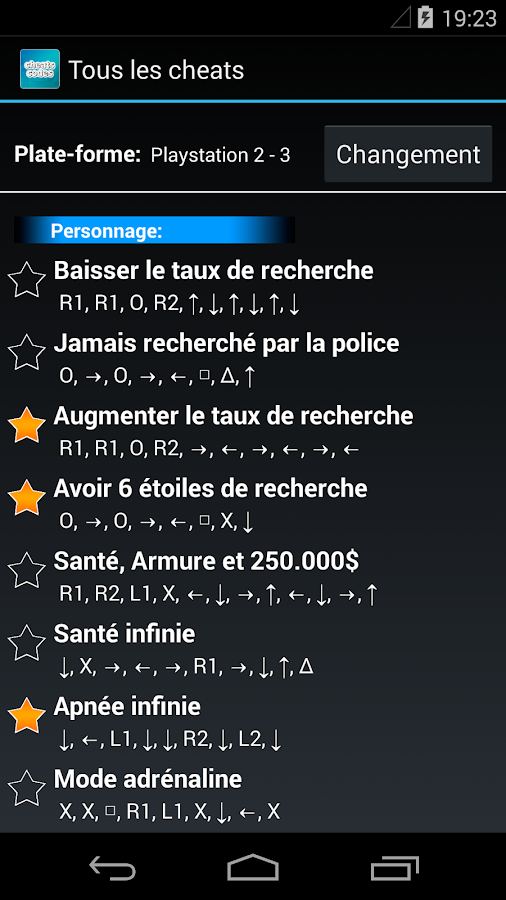 Les codes de gta san andreas 4 ps2 en arabe