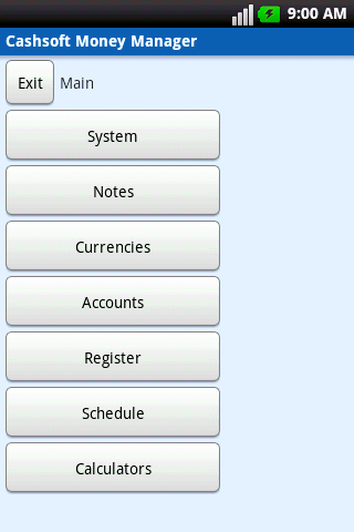 Cashsoft® Accounting Software Screen 1