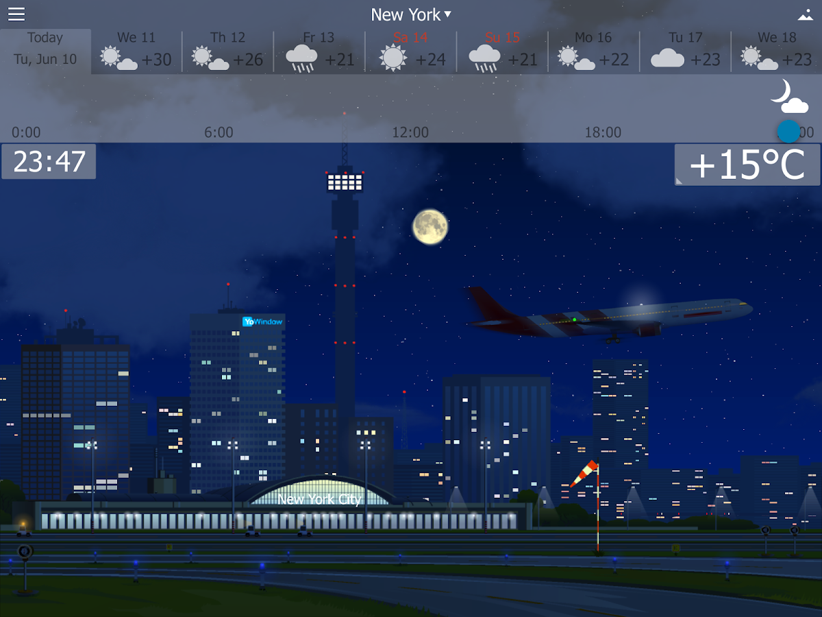   YoWindow Weather- หน้าจอ 