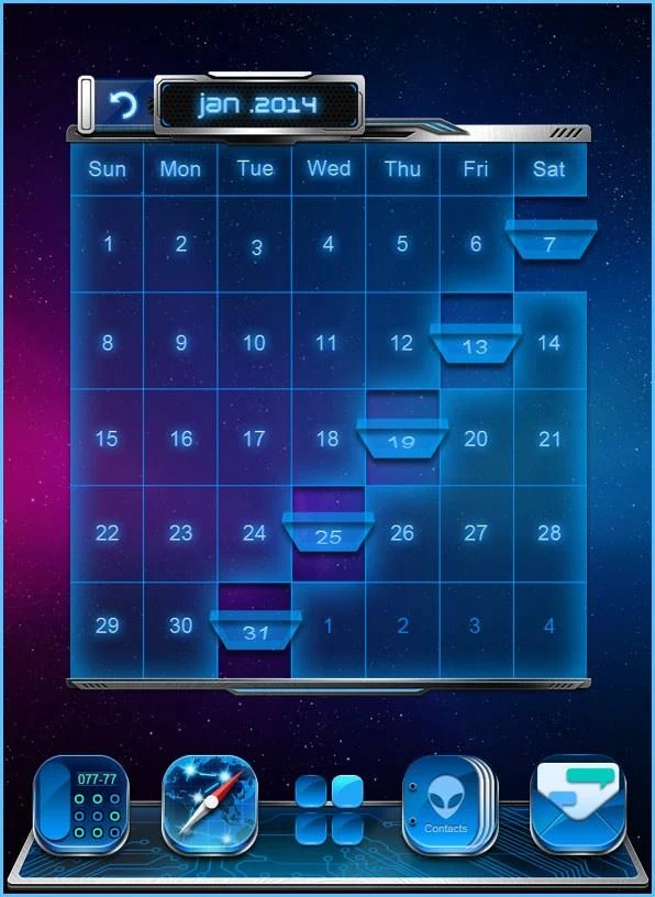 3D CALENDAR-COMET 3D LAUNCHER - screenshot