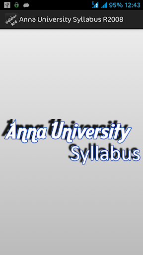 Anna University Syllabus R08