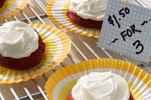 Frosted Red Velvet Cookies