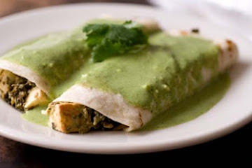 Saag paneer enchiladas