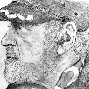 stari mornar../po fotografiji Mirjane Cuturic Bocina/ by Dubravka Bednaršek - Drawing All Drawing