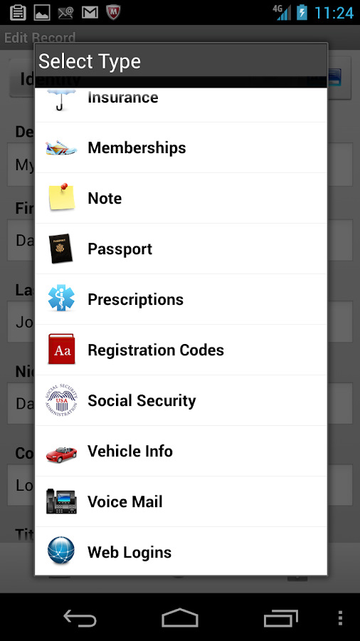 mSecure - Password Manager - screenshot