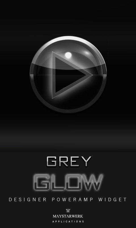 Poweramp Widget Grey Glow Screen 3