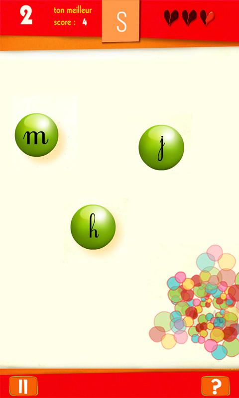 Android application Le bal des lettres screenshort