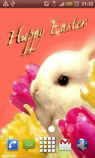 【免費個人化App】Happy Easter White Bunny LWP-APP點子