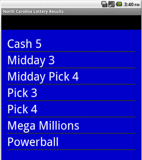 North Carolina Lottery Results