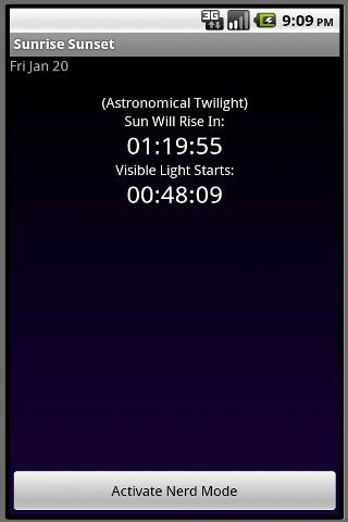 Android application Sunrise Sunset Premium screenshort