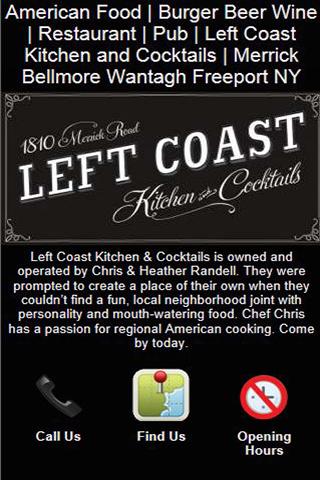 Left Coast Kitchen Cocktails