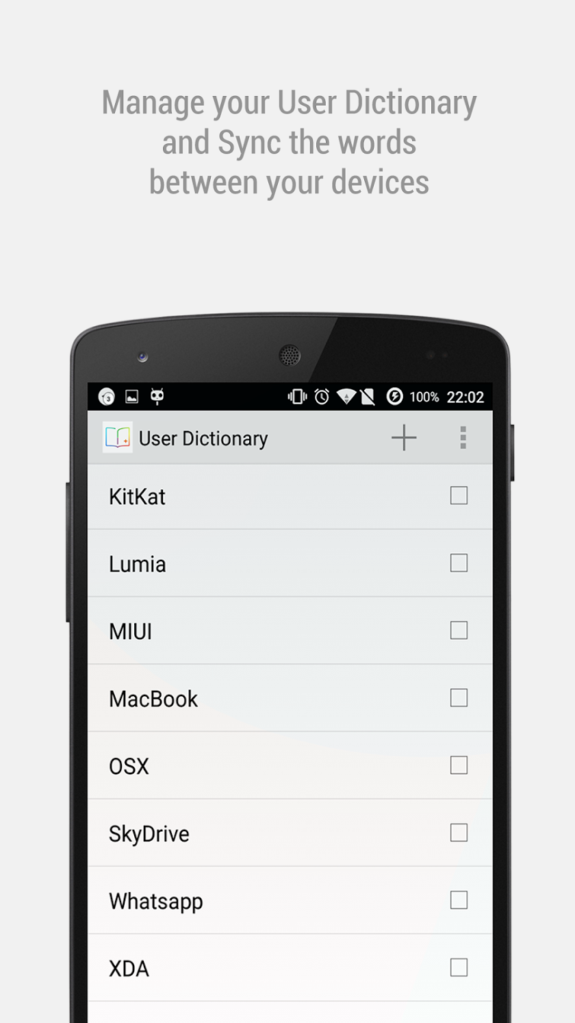 User Dictionary Plus Screen 2