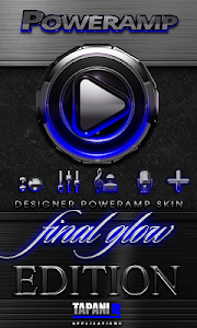 Poweramp skin Blue Glow v3.10