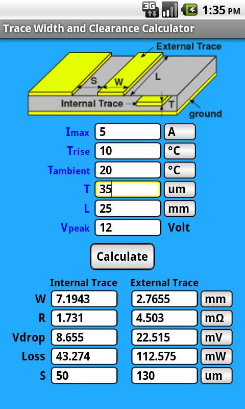 Download free Pcb Trace Width Calculator  backupvirtual