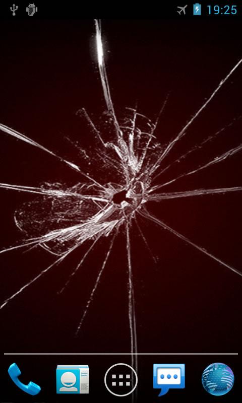 3D Cracked Screen Wallpaper - kbstrongwind