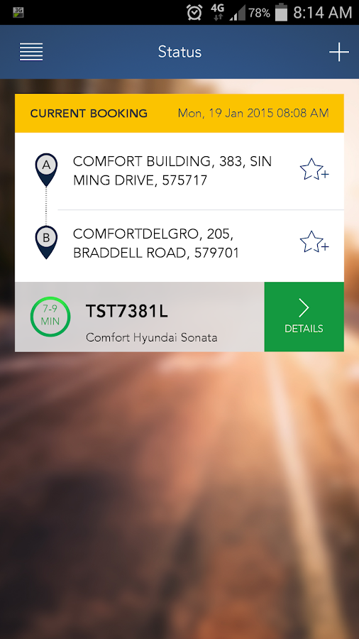    ComfortDelGro Taxi Booking App- screenshot  