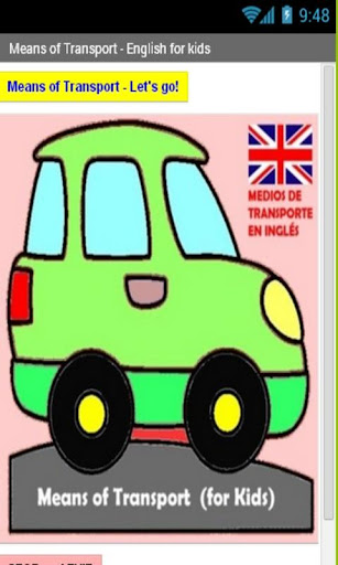 Medios transporte INGLES niños