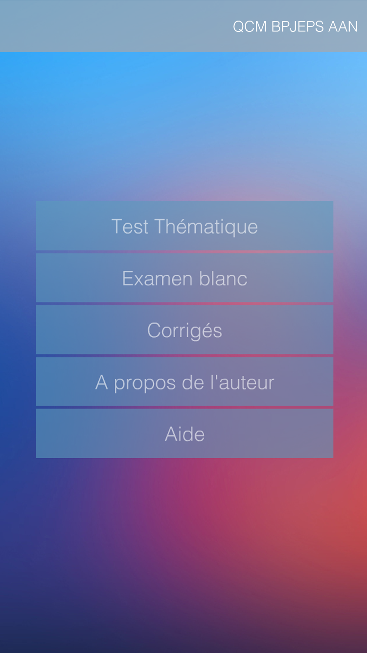 QCM révision BPJEPS AAN Screen 3