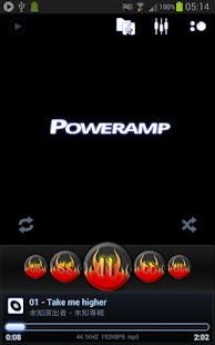 Poweramp Fire Skin - screenshot thumbnail