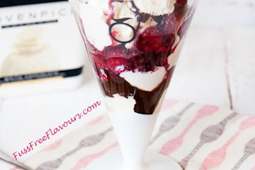White Chocolate &amp; Hot Berry Ice Cream Sundae