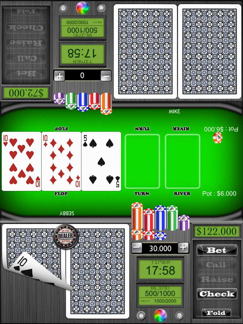 Heads-UP Poker HD Screen 1