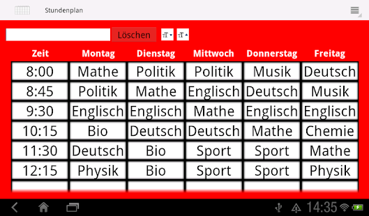 Timetable Screenshots 4