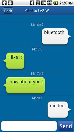 Bluetooth Chat with SRC
