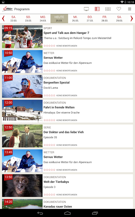 ServusTV AndroidApps auf Google Play