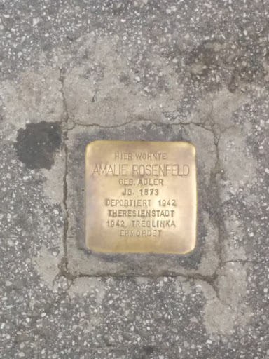 Gedenkstein Amalie Rosenfeld