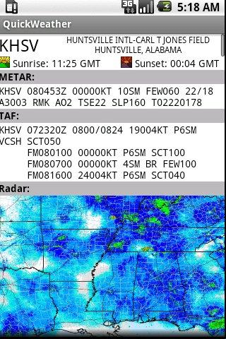 Avilution QuickWeather Screen 2